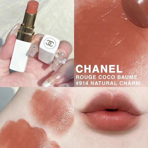 Son Dưỡng Chanel Rouge Coco Baume 914 Natural Charm Màu Cam Đất-5
