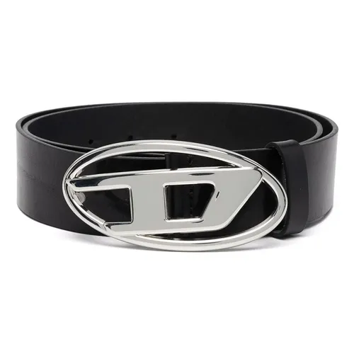 Thắt lưng Diesel - Thắt Lưng Diesel Silver Buckle D Letter Belt Bản 4cm Màu Đen Size 95 - Vua Hàng Hiệu