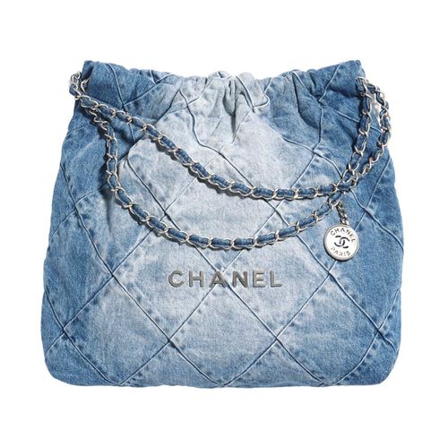 Túi Đeo Vai Nữ Chanel 22 Denim Medium Màu Xanh