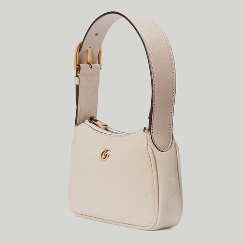 Túi Đeo Vai Nữ Gucci Aphrodite Embellished Textured-Leather Shoulder Bag 739076 AAA9F 9022 Màu Trắng-3