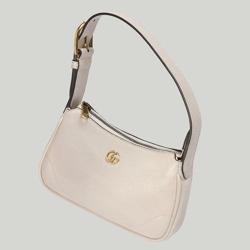 Túi Đeo Vai Nữ Gucci Aphrodite Embellished Textured-Leather Shoulder Bag 739076 AAA9F 9022 Màu Trắng-4
