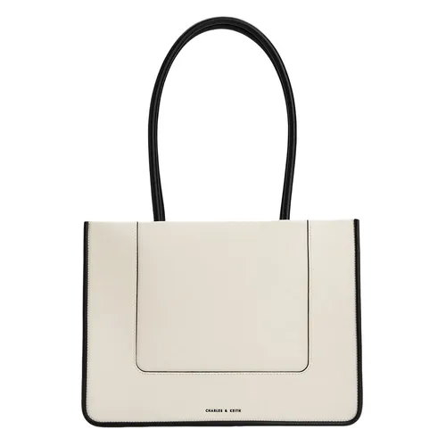 Túi Tote Nữ Charles & Keith CNK Daylla Tote Bag - Cream CK2-31200033 Màu Kem