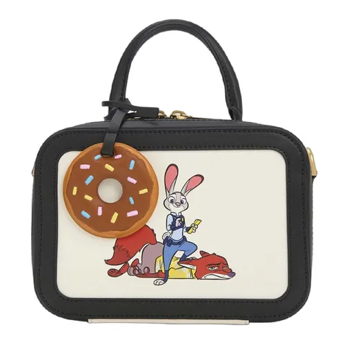 Túi Xách Nữ Charles & Keith CNK Judy Hopps Boxy Satchel 51210025 Màu Đen Trắng