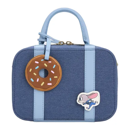 Túi Xách Nữ Charles & Keith CNK Judy Hopps Denim Boxy Satchel 51210025 Màu Xanh Blue