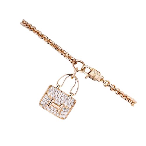 Vòng Đeo Tay Nữ Hermès Amulettes Constance Bracelet Rose gold Màu Vàng Hồng (Chế Tác)