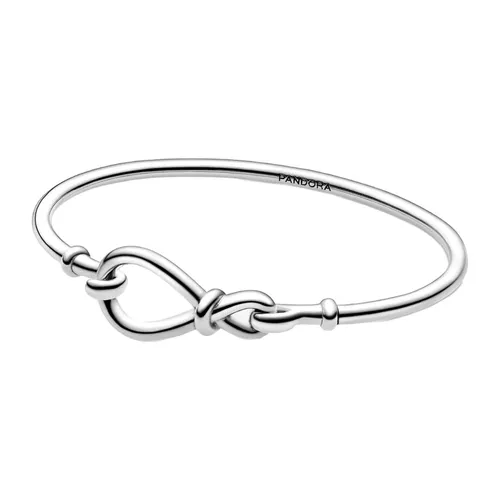 Vòng Đeo Tay Nữ Pandora Infinity Knot Bangle 598893C00 Màu Bạc Size 16