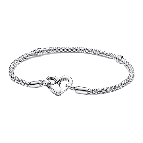 Vòng Đeo Tay Nữ Pandora Moments Studded Chain Bracelet 592453C00 Màu Bạc Size 16