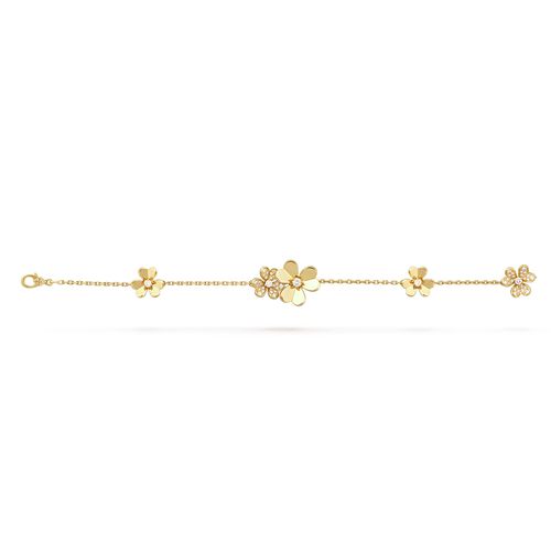 Vòng Đeo Tay Van Cleef & Arpels Frivole Bracelet, 5 Flowers Màu Vàng Gold (Chế Tác)-2
