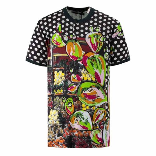 Áo Phông Nam Dolce & Gabbana D&G Multicolor With Pattern Printed Tshirt G8EL2T G7AXW S9000 Phối Màu-1
