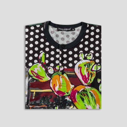 Áo Phông Nam Dolce & Gabbana D&G Multicolor With Pattern Printed Tshirt G8EL2T G7AXW S9000 Phối Màu-3