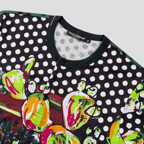 Áo Phông Nam Dolce & Gabbana D&G Multicolor With Pattern Printed Tshirt G8EL2T G7AXW S9000 Phối Màu-4