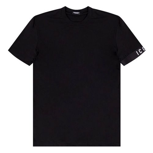 Áo Phông Nam Dsquared2 Black With ICON Branding On Arm Tshirt D9M3S3590 00113 Màu Đen