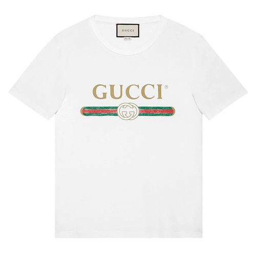 Áo Phông Unisex Gucci Tshirt In White Màu Trắng Size M-1