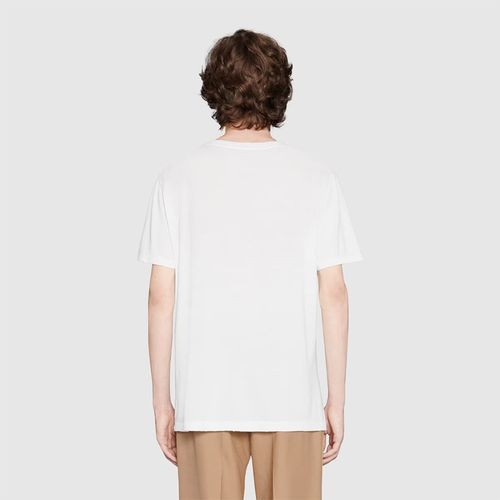 Áo Phông Unisex Gucci Tshirt In White Màu Trắng Size M-2