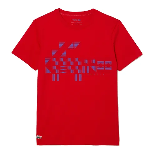 Thời trang Đỏ Áo phông - Áo Phông Nam Lacoste Men's Sport X Novak Djokovic Printed Tshirt TH9320 Màu Đỏ - Vua Hàng Hiệu