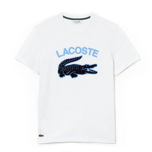 Áo Phông Nam Lacoste Regular Fit Xl Crocodile Print Tshirt TH9681-00 Màu Trắng Size 3-1