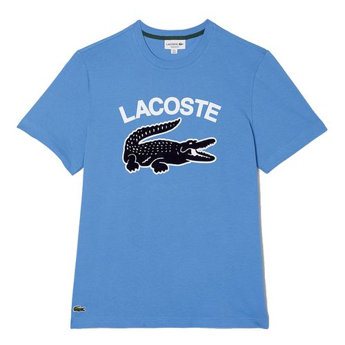 Áo Phông Nam Lacoste Regular Fit Xl Crocodile Print Tshirt TH9681-00 Màu Xanh Blue-1