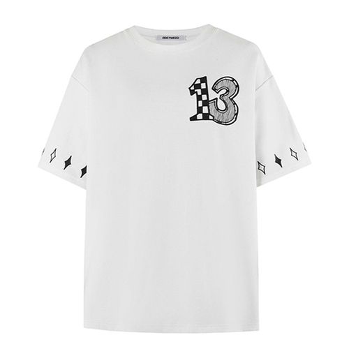 Áo Phông Nữ 13 De Marzo Bear Doodle T-shirt Bright White Màu Trắng Size S-2