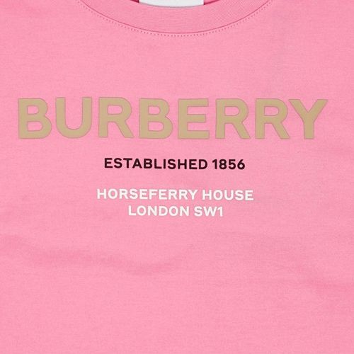 Áo Phông Nữ Burberry Pink With Logo Printed Tshirt 8061400 Màu Hồng-3