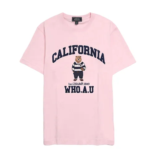 Áo Phông WHOAU Steve WHRAD2312U Tshirt Màu Hồng