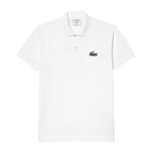 Áo Polo Nam Lacoste X Netflix Organic Cotton Polo Shirt Cá Sấu Xanh PH7057-00 Màu Trắng - Thời trang - Vua Hàng Hiệu