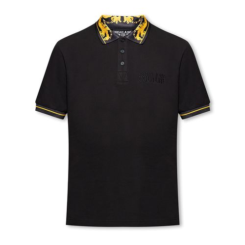 Áo Polo Nam Versace Jeans Couture Black Polo Shirt With Logo 75GAGT05 CJ01T 899 Màu Đen Size L-1