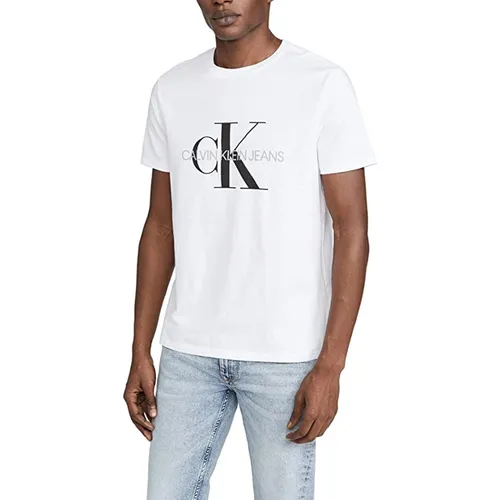 Calvin Klein Áo thun - Áo Thun Nam Calvin Klein CK Logo Tshirt Màu Trắng - Vua Hàng Hiệu