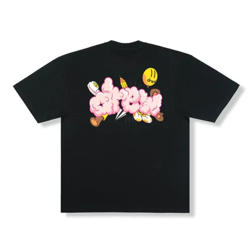 Drew House Áo thun - Áo Thun Unisex Drew House Doodle Joy SS T-Shirt Màu Đen - Vua Hàng Hiệu