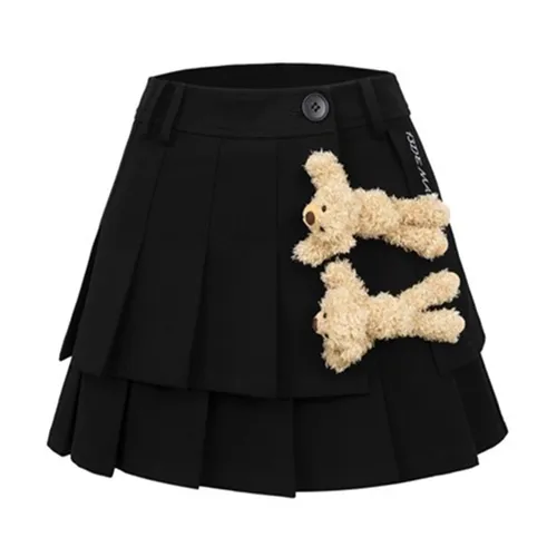 Chân Váy Xếp Ly 13 De Marzo Multi-bear Layered Skirt Màu Đen Size S