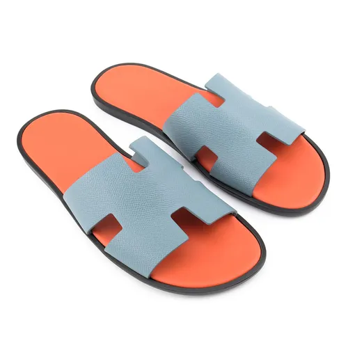 Dép Hermès Izmir Sandal Bleu Orange Màu Xanh Phối Cam
