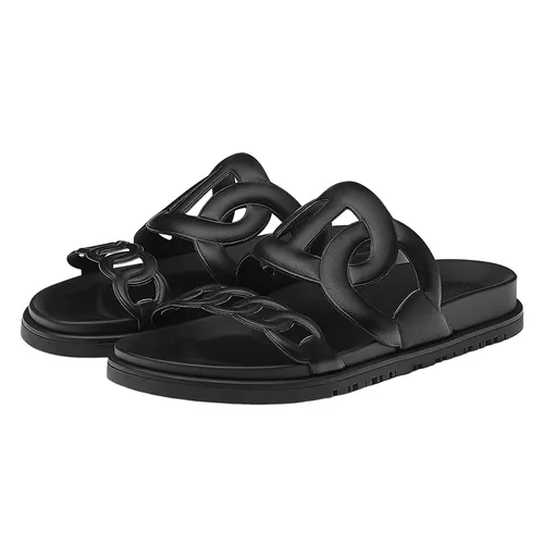 Dép Nữ Hermès Extra Sandal Noir Màu Đen Size 37.5 - Dép - Vua Hàng Hiệu