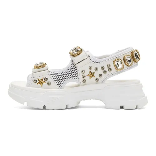 Dép Sandal Nữ Gucci Crystal In White Màu Trắng - Dép - Vua Hàng Hiệu