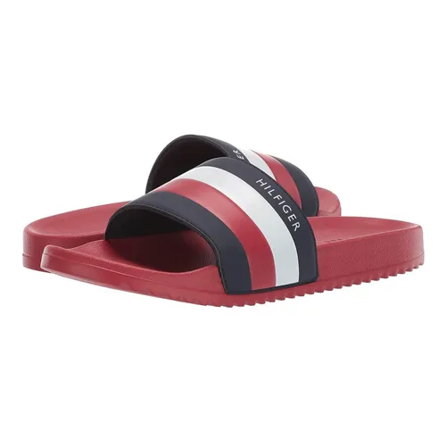 Dép Tommy Hilfiger - Dép Tommy Hilfiger Casual Designer Striped Slippers Rozi Slide Phối Màu Size 40.5 - Vua Hàng Hiệu