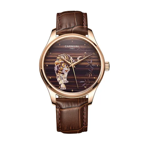 Đồng Hồ Nam I&W Carnival CNV515G5 Watch Màu Vàng Nâu