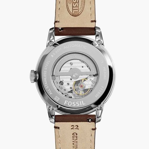 Đồng Hồ Nam Fossil Townsman Automatic Leather Watch Brown ME3061 Màu Nâu Đen-4