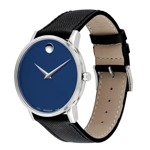 Đồng hồ Movado Dây da - Đồng Hồ Nam Movado Museum 0607197 Màu Xanh Navy Đen - Vua Hàng Hiệu