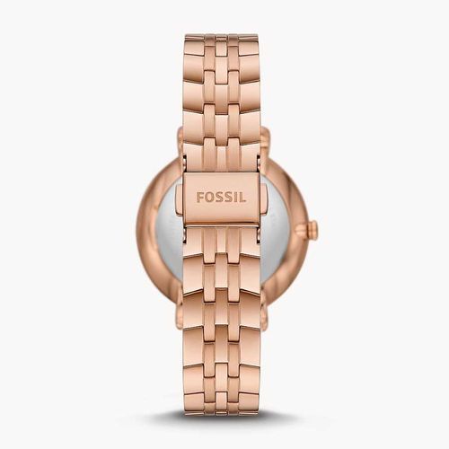 Đồng Hồ Nữ Fossil Jacqueline Three-Hand Date Rose Gold-Tone Stainless Steel ES5275 Màu Vàng Hồng-3