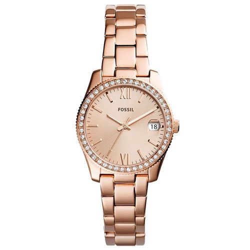 Đồng Hồ Nữ Fossil Scarlette Mini Three-Hand Date Rose Gold Tone Stainless Steel ES4318 Màu Vàng Hồng-1
