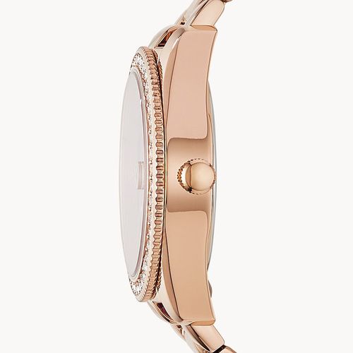 Đồng Hồ Nữ Fossil Scarlette Mini Three-Hand Date Rose Gold Tone Stainless Steel ES4318 Màu Vàng Hồng-2