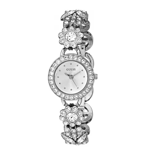 Guess - Đồng Hồ Nữ Guess Silver-Tone Jewelry Inspired Watch with Genuine Crystals & Self-Adjustable Bracelet U0527L1 Màu Bạc - Vua Hàng Hiệu