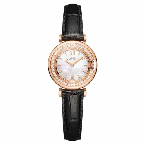 Đồng hồ - Đồng Hồ Nữ I&W Carnival 3011L1 Trắng Đen - Vua Hàng Hiệu
