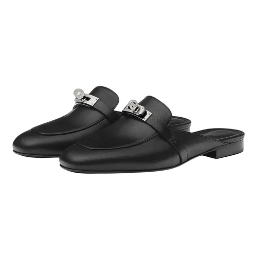 Giày Sục Nữ Hermès OZ Mule Màu Đen Size 37