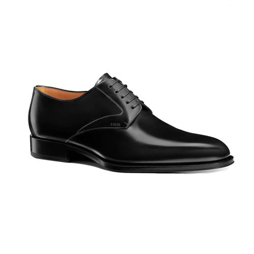 Giày Tây Dior Timeless Derby Shoe Black Polished Calfskin 3DE305YON_H969 Màu Đen