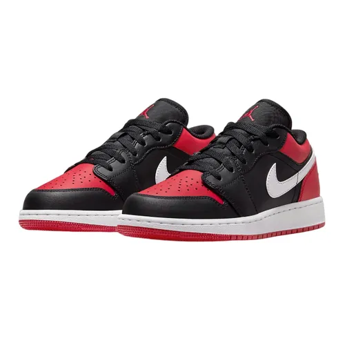 Giày Thể Thao Nam Nike Air Jordan 1 Low Alternate Bred Toe 553560-066 Màu Đỏ Phối Đen Size 37.5