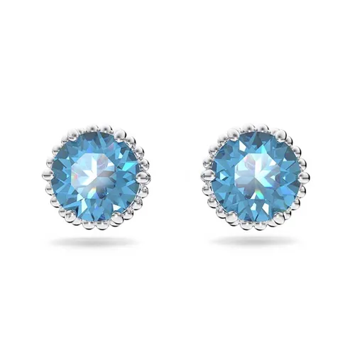 Trang sức - Khuyên Tai Nữ Swarovski Birthstone Stud Earrings Round Cut, December Rhodium Plated 5615518 Màu Xanh Blue - Vua Hàng Hiệu