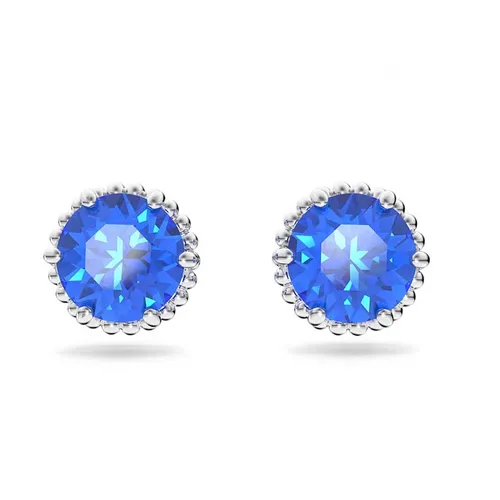Trang sức Xanh dương - Khuyên Tai Nữ Swarovski Birthstone Stud Earrings Round Cut, September Rhodium Plated 5615530 Màu Xanhh Dương - Vua Hàng Hiệu