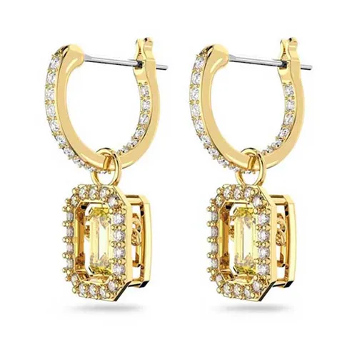 Khuyên Tai Nữ Swarovski Millenia Drop Earrings Octagon Cut, Yellow, Gold-Tone Plated 5641169 Màu Vàng