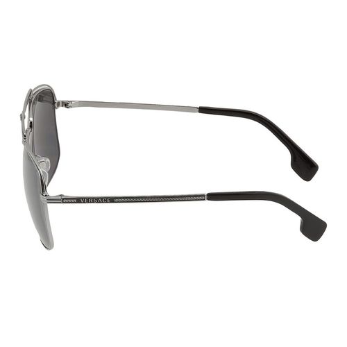 Kính Mát Nam Versace Polarized Dark Gray Mirrored Silver Square Men's Sunglasses VE2242 1001Z3 61 Màu Xám Đen-2