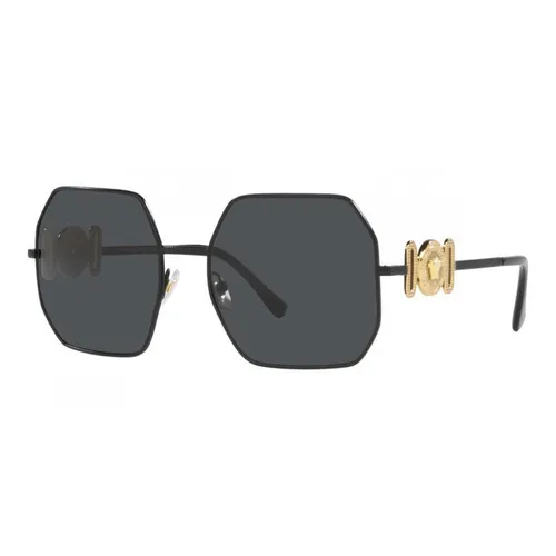 Kính Mát Nữ Versace Women's Black Sunglasses VE2248-126187 Màu Xám Đen - Kính mắt - Vua Hàng Hiệu