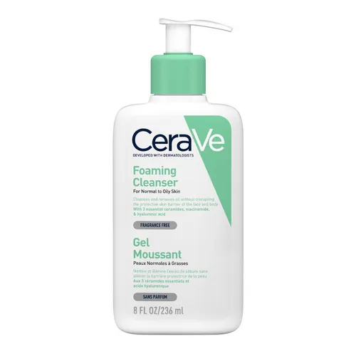 Cerave - Sữa Rửa Mặt Cerave Foaming Cleanser Gel Moussant Dành Cho Da Dầu 236ml - Vua Hàng Hiệu